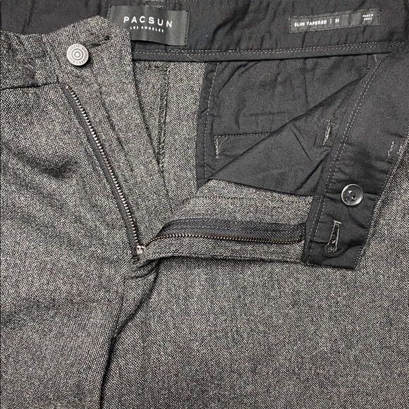 PacSun Cropped Wool Blend Flat Front Dress Pants - Picture 9 of 12